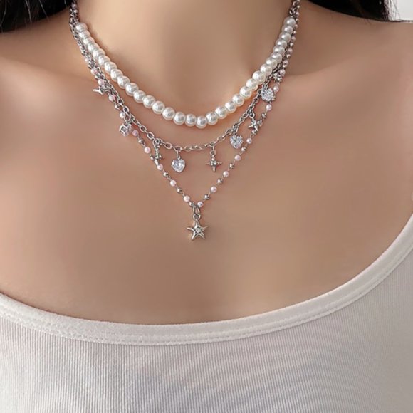 star pearl necklace - Picture 5 of 12